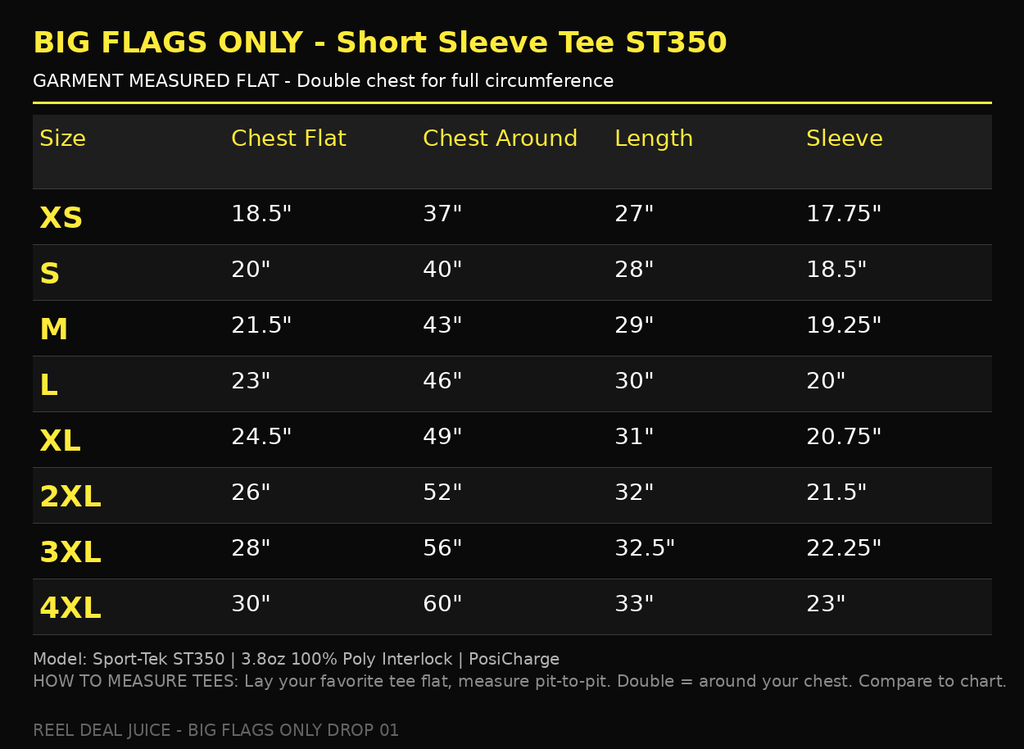 BIG FLAGS ONLY - Short Sleeve Tee