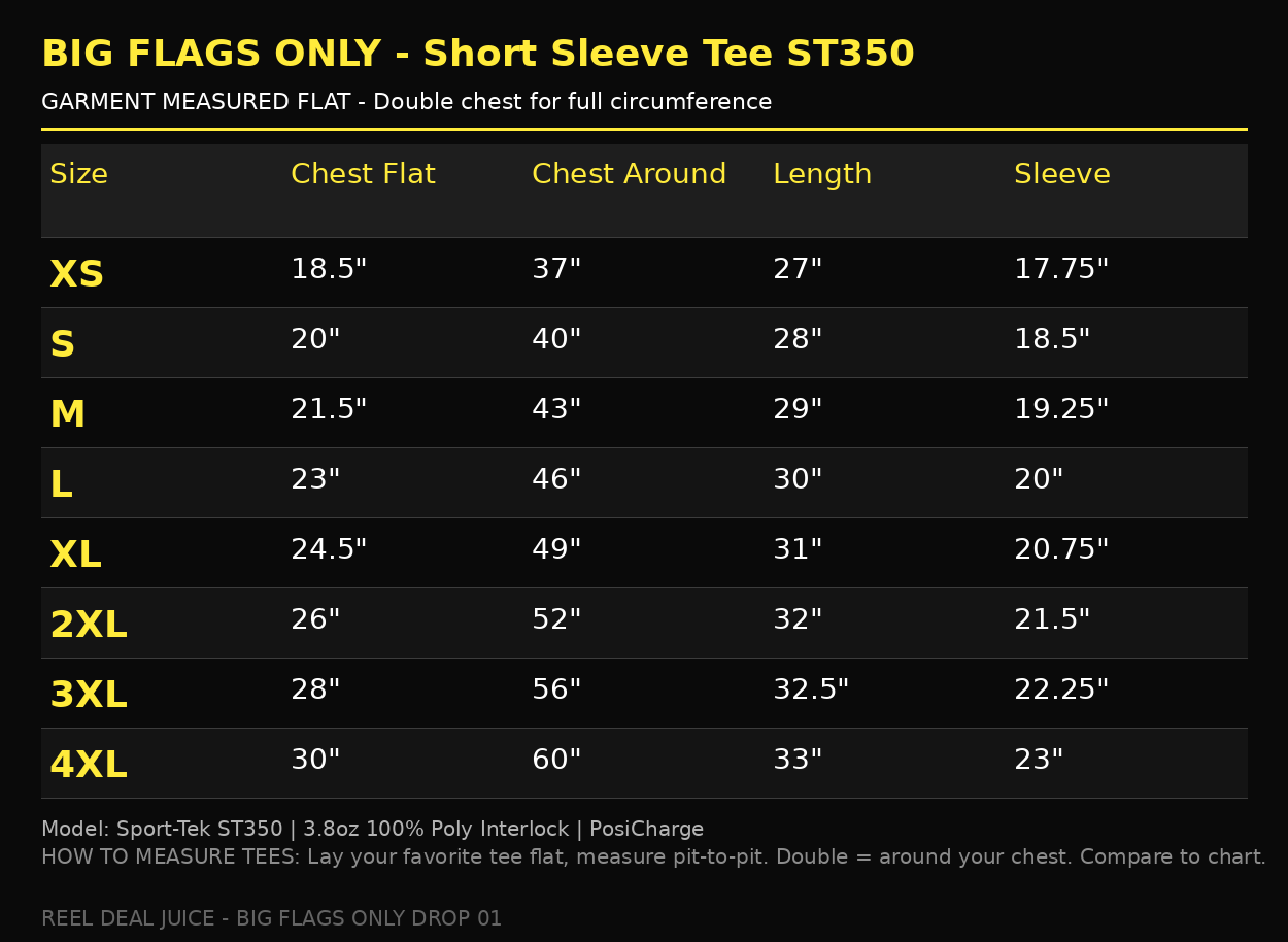 BIG FLAGS ONLY - Short Sleeve Tee