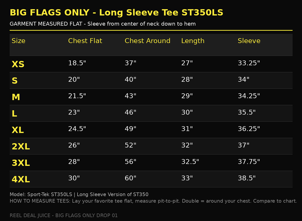 BIG FLAGS ONLY - Long Sleeve Tee