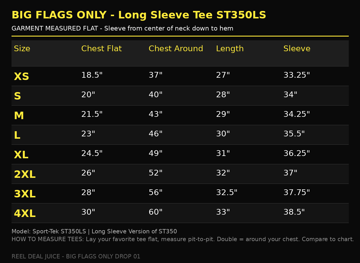 BIG FLAGS ONLY - Long Sleeve Tee